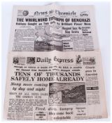 News Chronicle Saturday Feb.8.1941 ( The Whirlwind Triumph of Benghazi ) Daily Express. Friday May