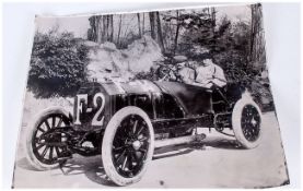 Photograph. Nazarro Fiat, French. G.P. 1907, Unframed. Size 14.5 x 10 Inches.
