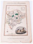 Langleys Hand Coloured New Map Of Rutlandshire, printed & published by Langley and Belch, High St,