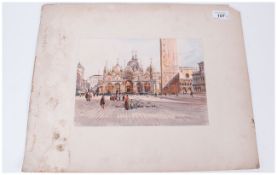 J.Fulleylove Pair Of Chronograph Prints Of Venice, printed by C.Rowney & Co. 190 Piccadilly & 64