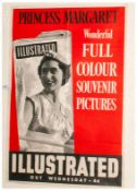 Poster, Princess Maragret Wonderful Full Colour Souvenir, Illustrated Out Wednesday 4p Issued by
