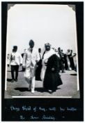 Vintage Photograph Of King Feisal Of Iraq With His Brother The amir Abdulah. Photo size 4.5x6.5''