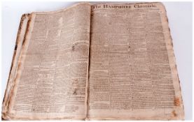 Bound VolumeOf The Newspaper The Hampshire Chronicle from Monday 18th November 1776 to 27th December