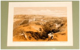 David Roberts Set Of 15 Antique Sepia Coloured Prints Of The Holy Land, Jordan & The Middle East,