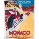 Poster, Christies Auction Of Fine Ferrari, Alfa Romero ANd Maserati Motor Cats, 2 May 1989 in