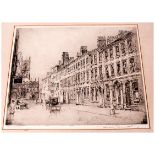 Frank Greenwood Etching Pencil Signed To The Margins, St Johns St, Manchester, Unframed,  15x12''