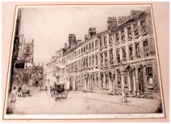 Frank Greenwood Etching Pencil Signed To The Margins, St Johns St, Manchester, Unframed,  15x12''