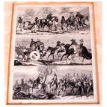Henry Winkles Scuplt G.Heck Dir South American Print Of Black Slaves With Elegant Figures Riding