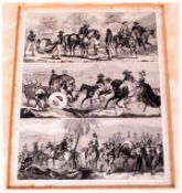 Henry Winkles Scuplt G.Heck Dir South American Print Of Black Slaves With Elegant Figures Riding