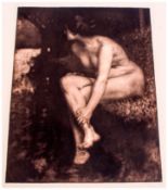 Max. Pietschmann - Mezzotint of The Bather. Unframed. Size 11 x 16 Inches.