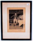 Denby Sadler Etching, The Huntsman, pencil signed to the margins, and blind stamp. Copyright 1913 by