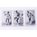 'Harlem Globetrotters' Three Signed Autographed Photo Cards, Dallas Thornton, General Lee Holman,