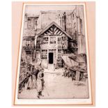 Frank Greenwood Proof Etching Pencil Signed To Margins titled 'Shudehill, Manchester' depicting Ye