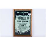 Vintage Blackpool Flyer Poster In Monochrome, Christmas & New Year 1936-37. Holidays, Evening