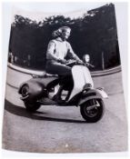 Vintage Photograph of a VESPA Motor Scooter - Dated 1979. Unframed. Size 9.5 x 12 Inches. Further
