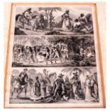 Henry Winkles Scuplt G.Heck Dir South American Print Of Black Slaves Fishing & Native Indians