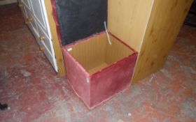 Pink Bedroom Stool / Linen Box.