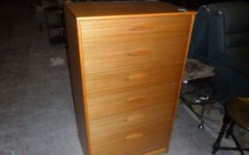 Wooden 1960's Style Chest of Drawers