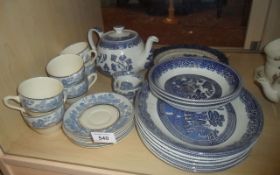 Selection of Ceramics ( Ye Old Chinese Willow, Old Willow and Ye Olde Willow )