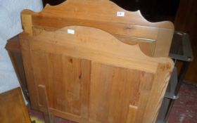 Pine Head Board and Foot Board to a Single Bed. Needs TLC.