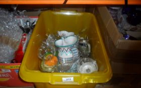 Box of Assorted Ceramic and Glassware.