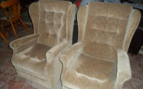 Pair of Brown Cottage Style Chairs.