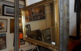Gold Framed Rectangular Mirror.