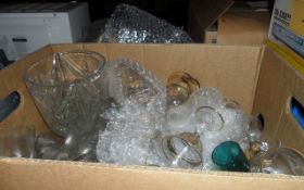 Box of Assorted Glassware / Glasses.