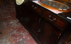 Dark Wooden Sideboard Unit ( 4 Drawers and 4 Cupboards )