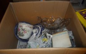 Box of Assorted Ceramic and Glassware.