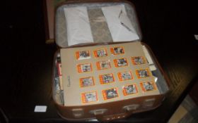 Small Suitcase Full of Matchboxes and Labels.