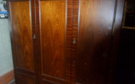 Dark Wooden Triple Wardrobe.