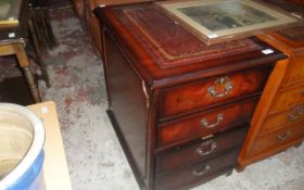 Dark Wooden Filing Cabinet.