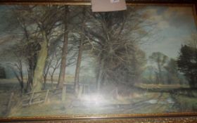 Framed Picture of Country Scene.