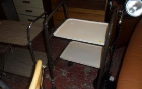 Mobility Aid. Trays on Wheels,  ( 2 Trays both Plastic and Metal Framed )