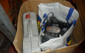 Box of Assorted Power Tools.