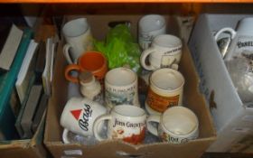 Box of Assorted Brewery Jugs.