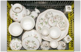 Collection Of Wedgwood 'Wild Strawberries' Ceramics including vases, trinket dishes, dressing