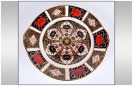 Royal Crown Derby Old Imari Patterned Two Handled Sandwich / Cabinet Plate. Finished In 22ct Gold.