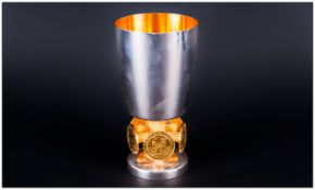 Stuart Devlin Fine Limited & Numbered Edition Silver & Silver Gilt Bristol 600 Goblet, for the