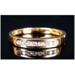 18ct Gold Diamond Eternity Ring 8 Round Brilliant Cut Diamonds, Channel Set. Fully Hallmarked,