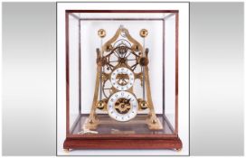 The Devon Sea Clock, Modern Impressive Brass Framed Mantel TimePiece with Graduated Circular