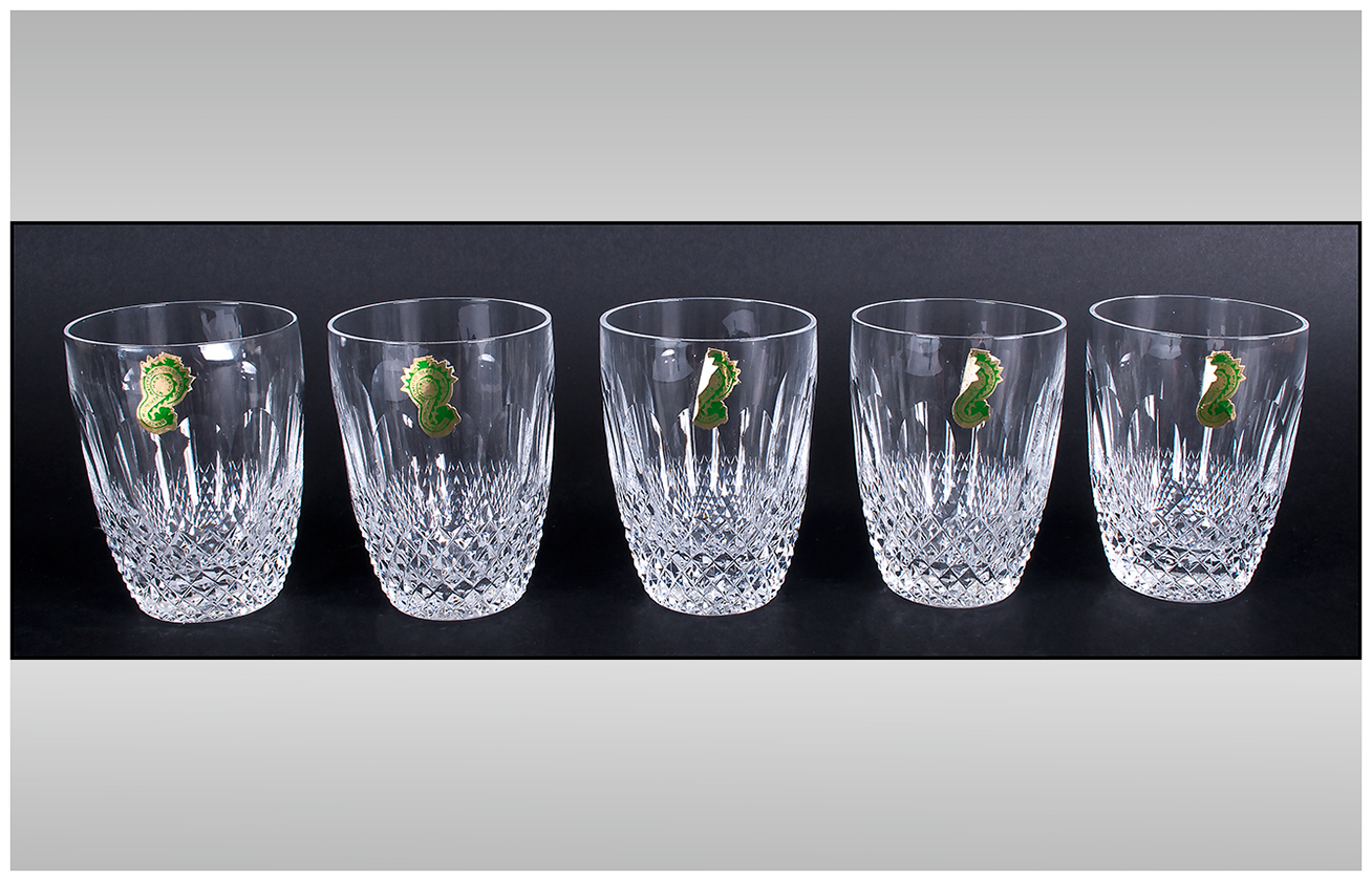 Waterford - Fine Quality Cut Crystal Set of Five Whisky Glasses, Colleen Pattern. Each Glass - Image 2 of 3