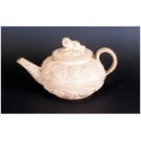Early 19th Century Wedgwood Small Teapot in unglazed fine earthenware, (the interior partially
