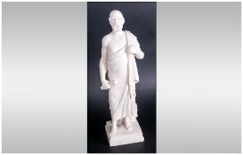 Marble Style Resin Figure of Socrates, approximately 10 inches high