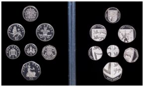 The Royal Mint ''2008 UK Coinage Emblems'' And ''2008 UK Coinage Royal Shield Of Arms'' Silver Proof