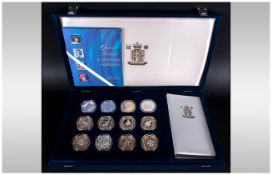 The Royal Mint ''Queen Elizabeth The Queen Mother Centenary Collection'' Collection Of 12 Silver
