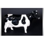 Beswick Farm Animal Figure ' Friesian Cow ' CH. Claybury Legwater. Designer A. Gredington. Model