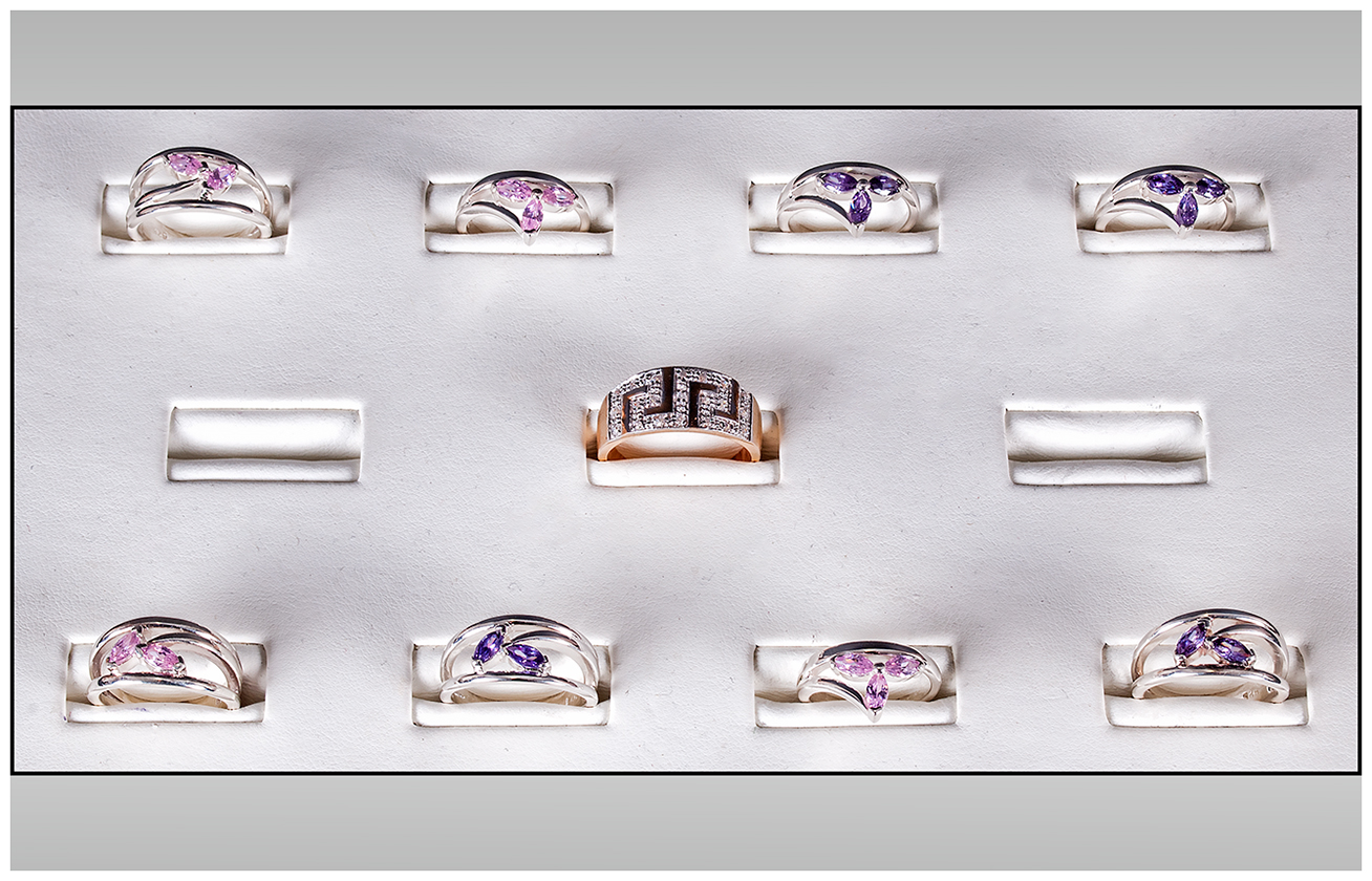 A Very Good Collection Of Various Silver & Coloured Crystal Set Ladies Dress Rings includes a