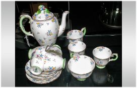 Crown Staffordshire Coffee Set - Includes 6 cups, 6 saucers, milk jug, sugar bowl and coffee pot.